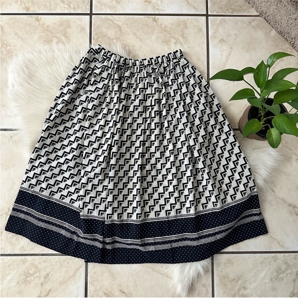 Vintage Dresses & Skirts - VTG Abstract Midi Skirt